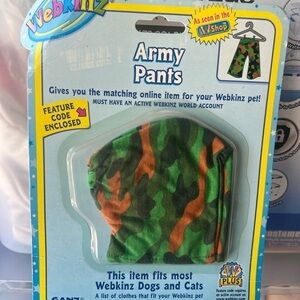 Ganz Webkinz Clothing Camo Army Pants New Sealed Unused Code New